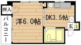 パルム西新の物件間取画像